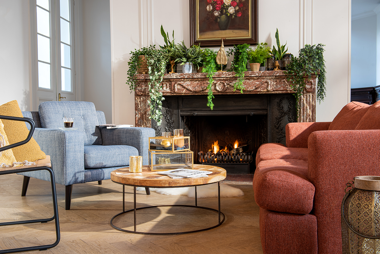 queens en corsica fabric on furniture