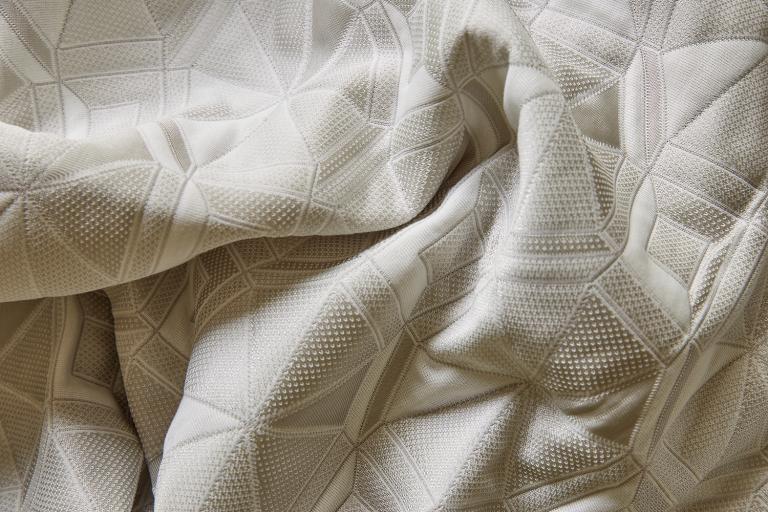 ecru knitted mattress fabric 